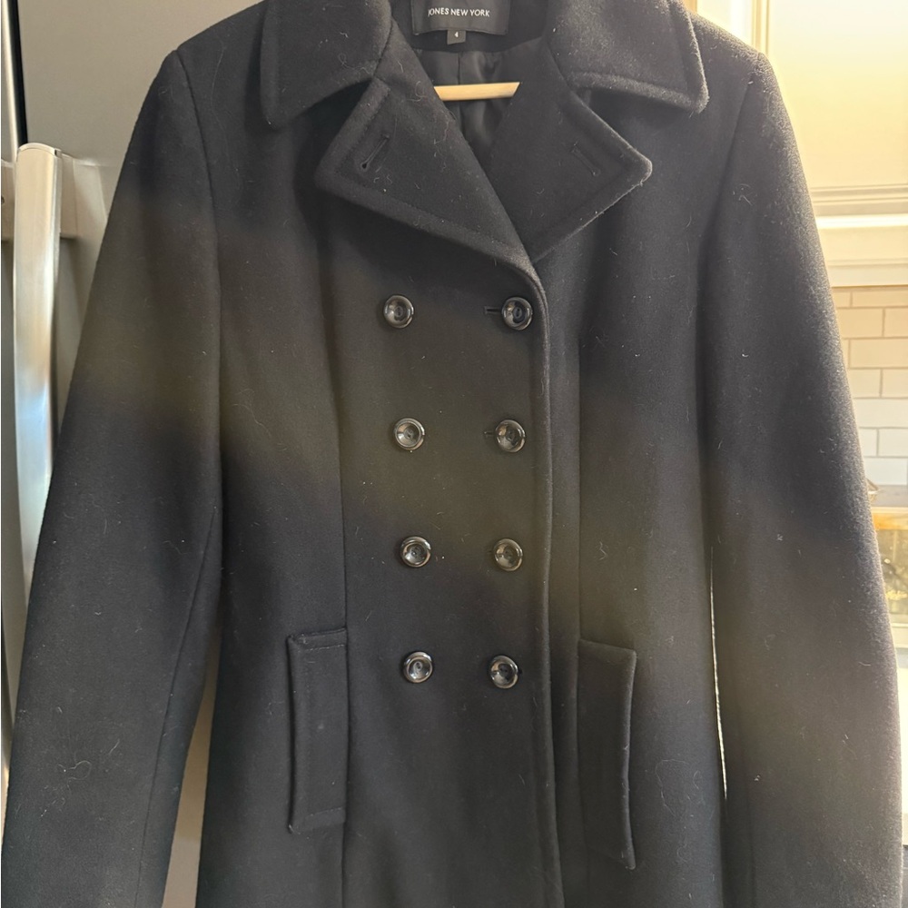 Black Wool Jones New York Coat 4